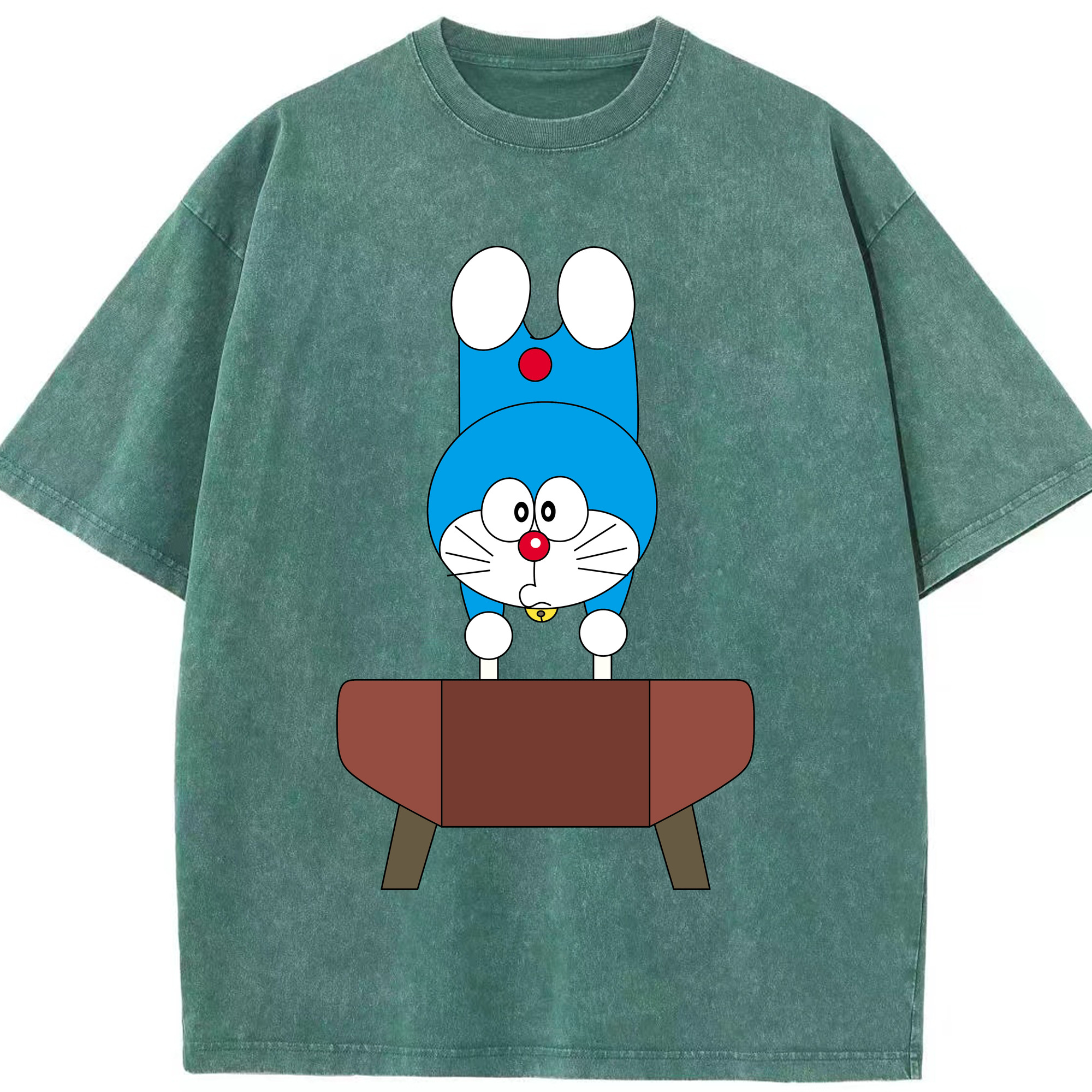 （画像用） ドラえもん Doraemon 綿100% ヴィンテージ風 半袖Tシャツ（フロントプリント）